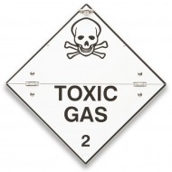 Folding Warning Diamond Panel Toxic Gas