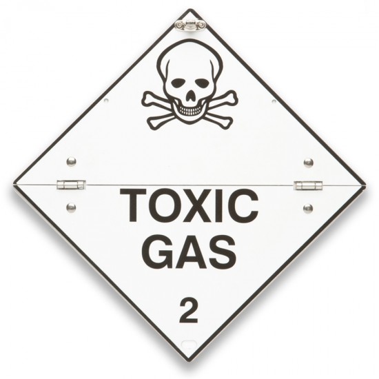Folding Warning Diamond Panel Toxic Gas