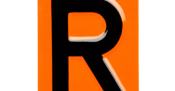 Embossed Letter R