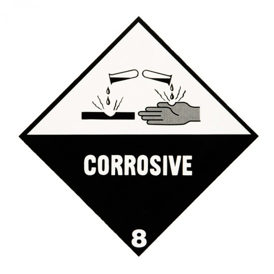 Hazard Diamond Label One Colour - Corrosive