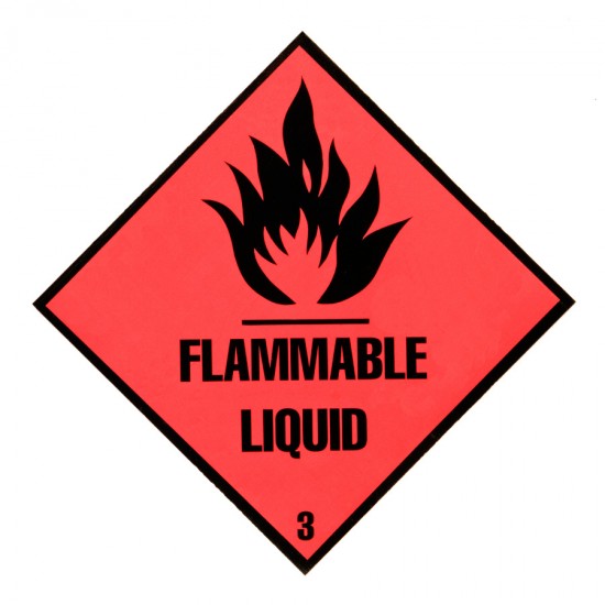 Hazard Diamond Label Two Colour - Flammable Liquid