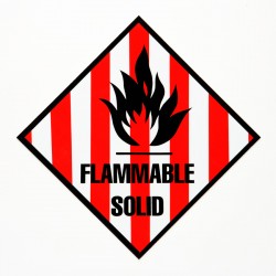 Hazard Diamond Label Two Colour - Flammable Solid