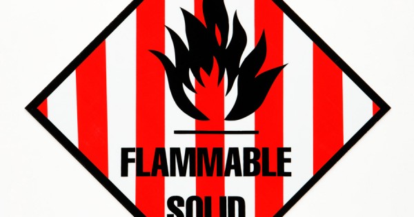 Hazard Diamond Label Two Colour Flammable Solid
