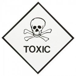 Hazard Diamond Label One Colour - Toxic