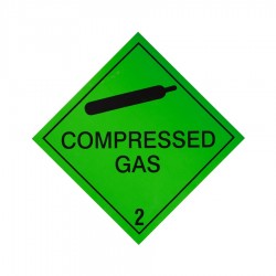 Hazard Diamond Label Two Colour - Compressed Gas