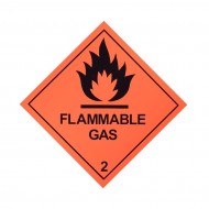 Hazard Diamond Label Two Colour - Flammable Gas
