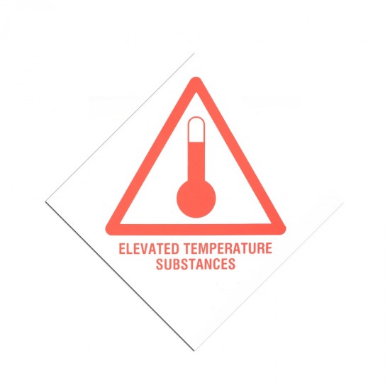 Triplex Warning Diamonds Single Sided for Elevated Temperature Substance
