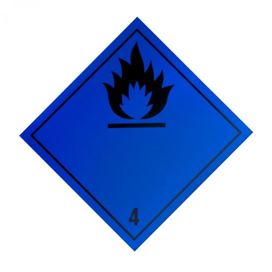 Hazard Diamond Label Two Colour Dangerous When Wet